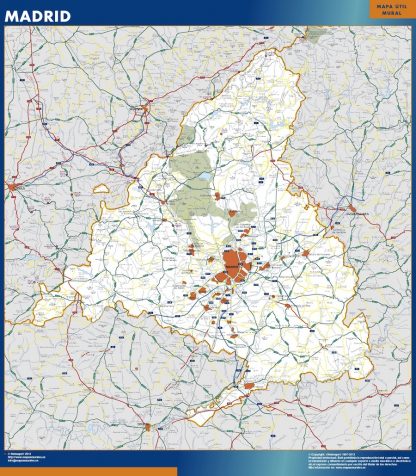 Mapa de Comunidad Madrid gigante. Mapas grandes para Chile y América