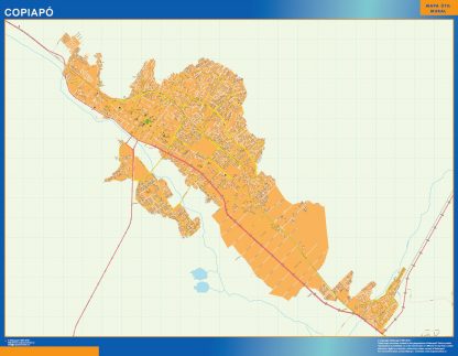 Mapa de Copiapo en Chile gigante. Mapas grandes para Chile y América