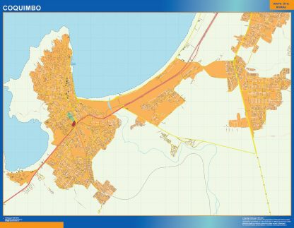 Mapa de Coquimbo en Chile gigante. Mapas grandes para Chile y América