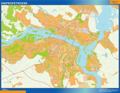 Mapa de Dnipropetrovsk en Ucrania gigante. Mapas grandes para Chile y América