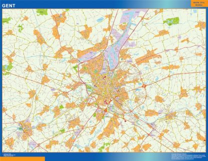 Mapa de Gante en Bélgica gigante. Mapas grandes para Chile y América