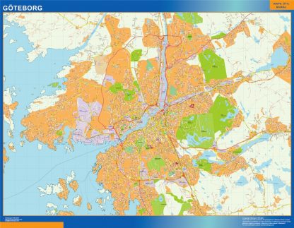 Mapa de Goteborg en Suecia gigante. Mapas grandes para Chile y América