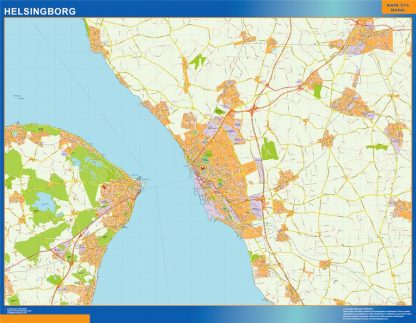 Mapa de Helsingborg en Suecia gigante. Mapas grandes para Chile y América