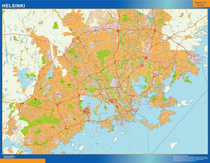 Mapa de Helsinki en Finlandia gigante. Mapas grandes para Chile y América