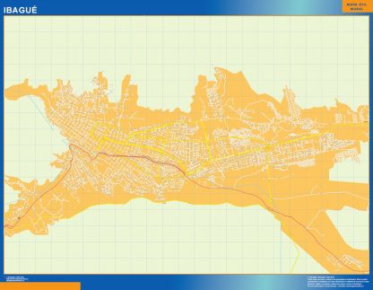 Mapa de Ibague en Colombia gigante. Mapas grandes para Chile y América