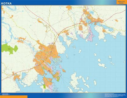 Mapa de Kotka en Finlandia gigante. Mapas grandes para Chile y América