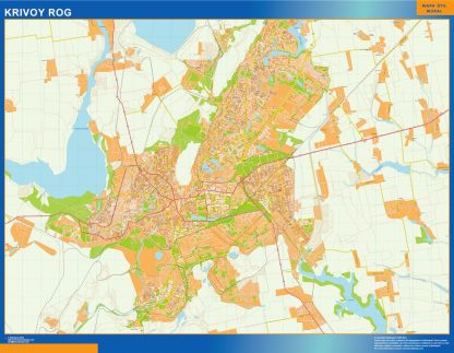 Mapa de Krivoy Rog en Ucrania gigante. Mapas grandes para Chile y América