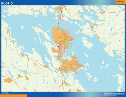 Mapa de Kuopio en Finlandia gigante. Mapas grandes para Chile y América