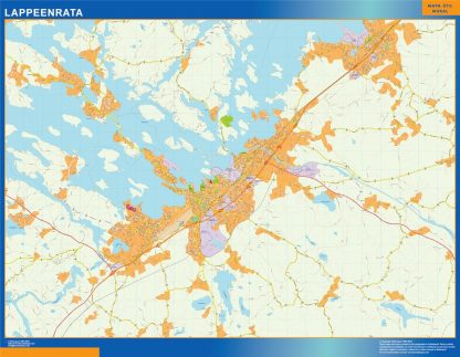 Mapa de Lappeenrata en Finlandia gigante. Mapas grandes para Chile y América
