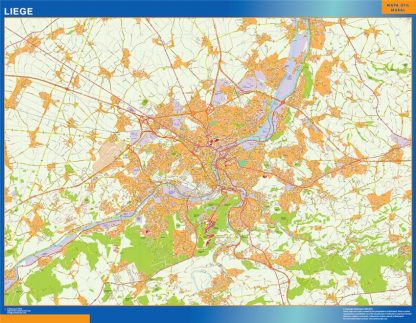 Mapa de Lieja en Bélgica gigante. Mapas grandes para Chile y América