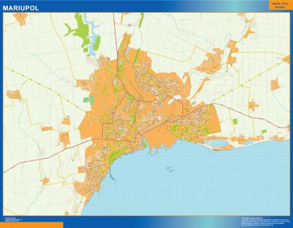 Mapa de Mariupol en Ucrania gigante. Mapas grandes para Chile y América