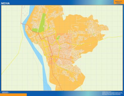Mapa de Neiva en Colombia gigante. Mapas grandes para Chile y América