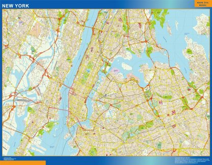 Mapa de Nueva York gigante. Mapas grandes para Chile y América