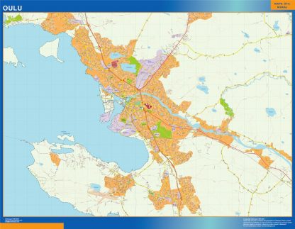 Mapa de Oulu en Finlandia gigante. Mapas grandes para Chile y América