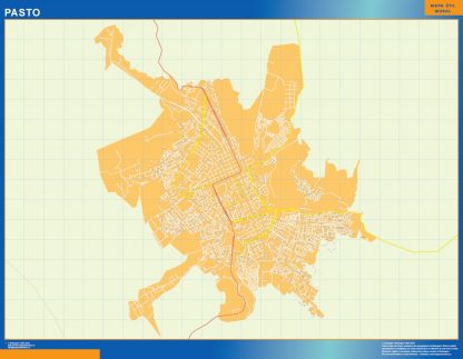 Mapa de Pasto en Colombia gigante. Mapas grandes para Chile y América