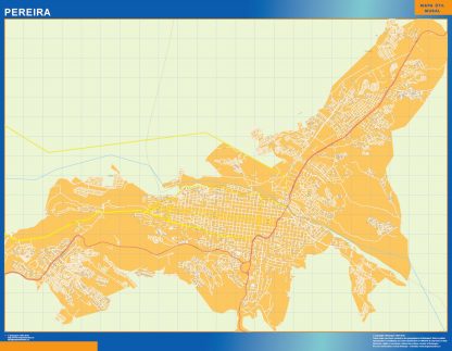 Mapa de Pereira en Colombia gigante. Mapas grandes para Chile y América