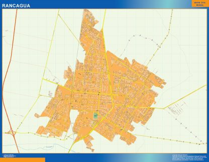 Mapa de Rancagua en Chile gigante. Mapas grandes para Chile y América