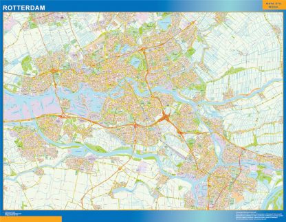 Mapa de Rotterdam gigante. Mapas grandes para Chile y América