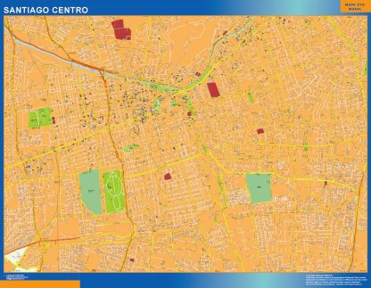 Mapa de Santiago de Chile en Chile gigante. Mapas grandes para Chile y América