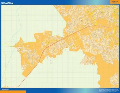 Mapa de Soacha en Colombia gigante. Mapas grandes para Chile y América