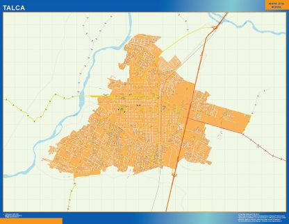 Mapa de Talca en Chile gigante. Mapas grandes para Chile y América