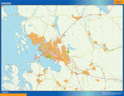 Mapa de Vaasa en Finlandia gigante. Mapas grandes para Chile y América