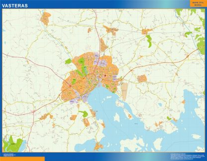 Mapa de Vasteras en Suecia gigante. Mapas grandes para Chile y América