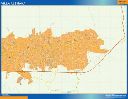 Mapa de Villa Alemana en Chile gigante. Mapas grandes para Chile y América