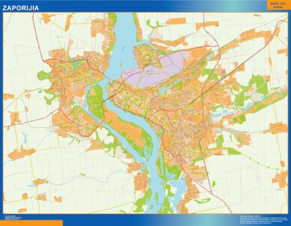 Mapa de Zaporijia en Ucrania gigante. Mapas grandes para Chile y América