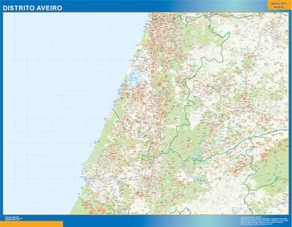 Mapa distrito Aveiro gigante. Mapas grandes para Chile y América