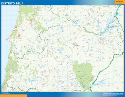 Mapa distrito Beja gigante. Mapas grandes para Chile y América