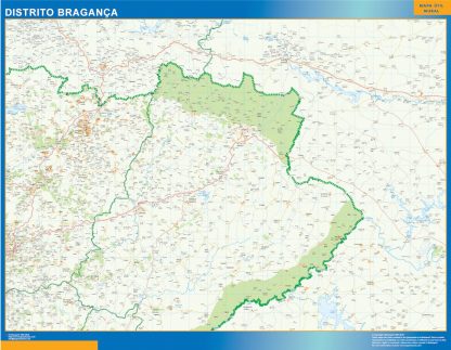 Mapa distrito Bragança gigante. Mapas grandes para Chile y América
