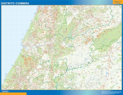 Mapa distrito Coimbra gigante. Mapas grandes para Chile y América