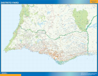 Mapa distrito Faro gigante. Mapas grandes para Chile y América