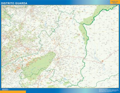 Mapa distrito Guarda gigante. Mapas grandes para Chile y América