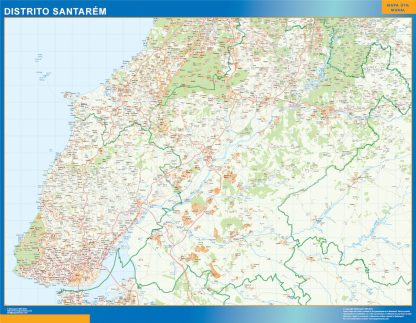 Mapa distrito Santarem gigante. Mapas grandes para Chile y América