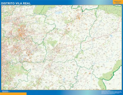Mapa distrito Vila Real gigante. Mapas grandes para Chile y América