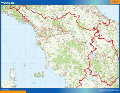 Mapa región Toscana gigante. Mapas grandes para Chile y América