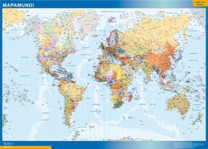 Mapamundi Estados Usa gigante. Mapas grandes para Chile y América