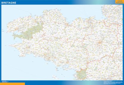 Region Bretagne gigante. Mapas grandes para Chile y América