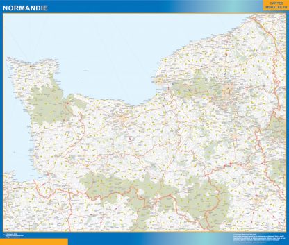 Region Normandie gigante. Mapas grandes para Chile y América