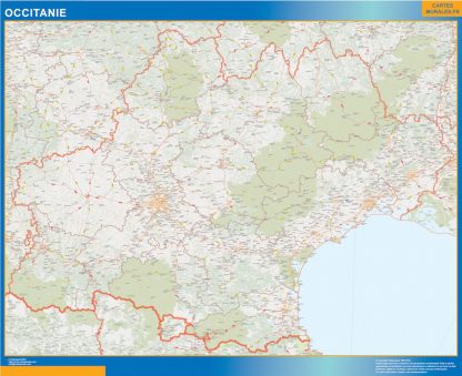 Region OccitanIe gigante. Mapas grandes para Chile y América