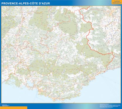 Region Provence-alpes cote azur gigante. Mapas grandes para Chile y América